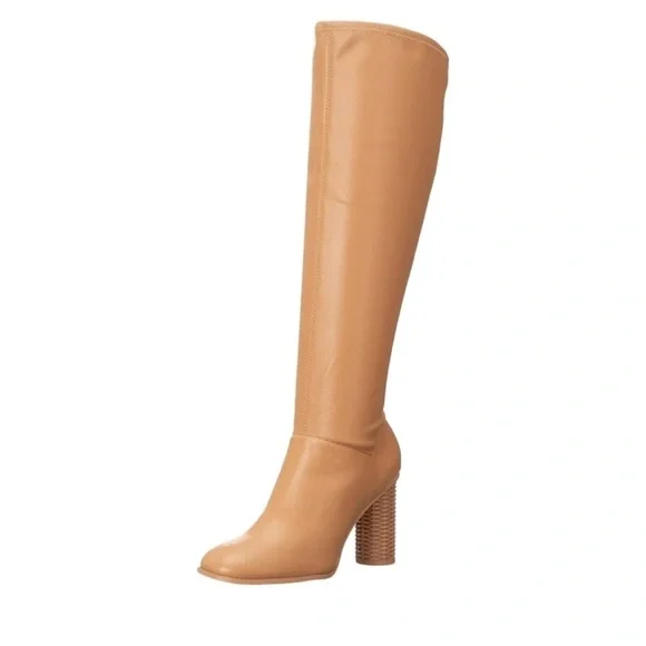 Franco Sarto Vintage Nostalgia L-Cindy Tall Knee High Boots Camel Size 10 NWT - Picture 1 of 8